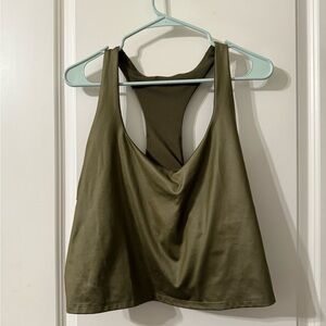 Fabletics Olive Green Racerback Tank Top